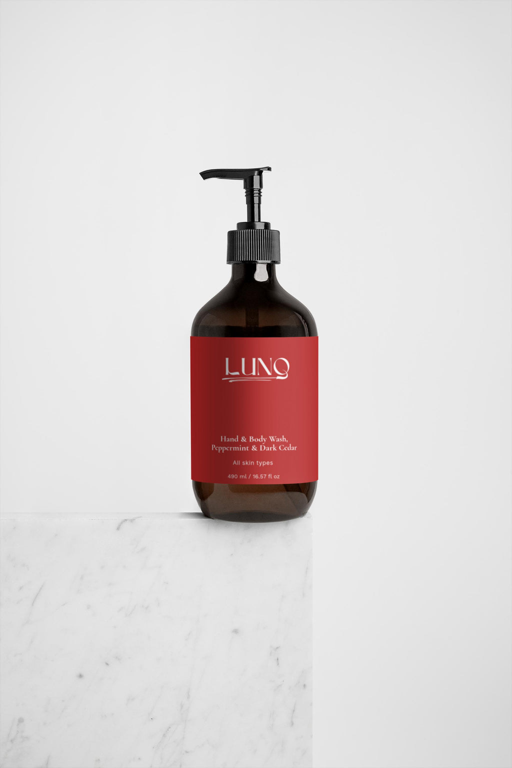 Hand & Body Wash, Peppermint & Dark Cedar